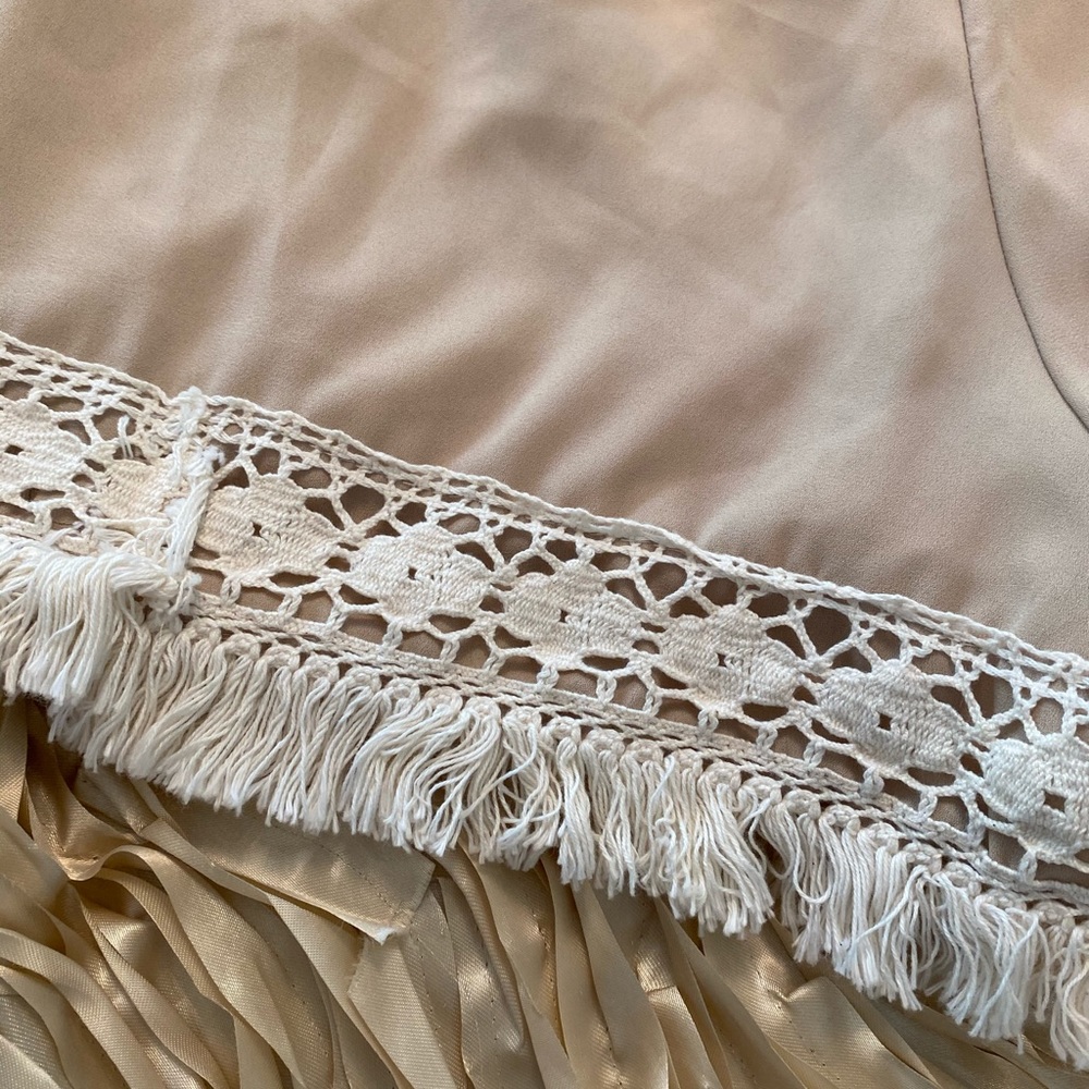 Nude Neutral Tassel Boutique Shorts - Picture 3 of 8